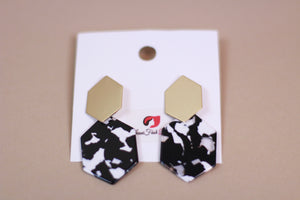 GOLD & MARBLE EARRINGS